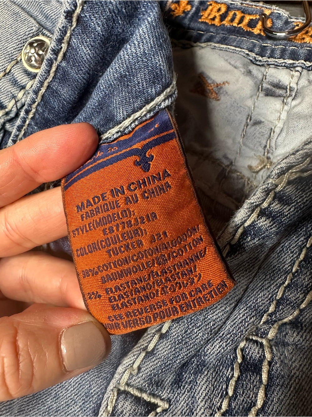 Rock Revival Brand - Light Wash Blue Jeans - Straight Leg - Women’s 34 - Picture 8 of 13